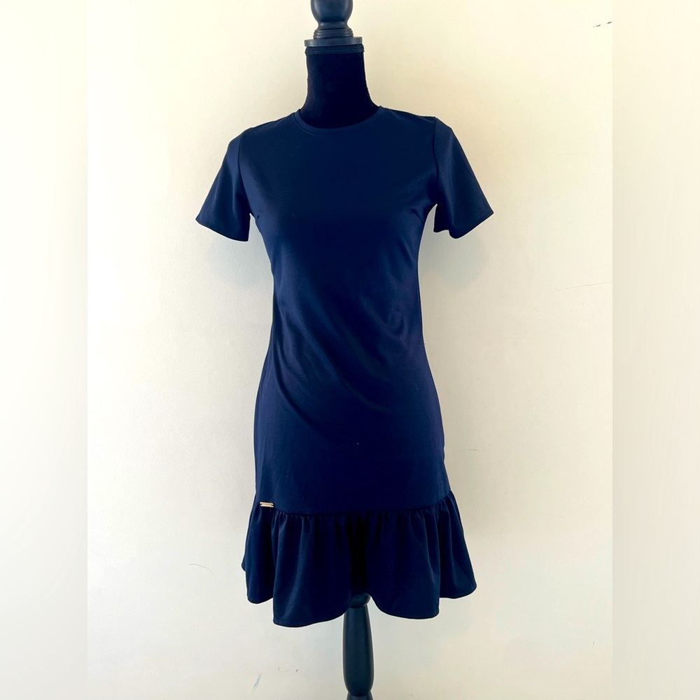 makadamia navy blue dress size 36 Preloved mini Short sleeve